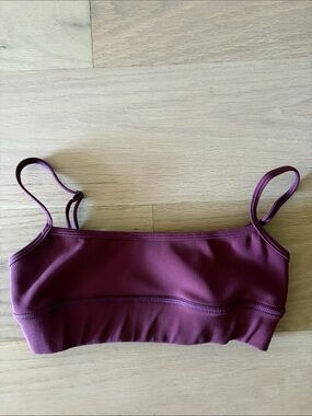 Adam Selman Mauve Ribbed Sports Bralette